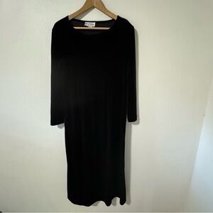 Vintage 90s Hayley Michaels Velvet Maxi Dress Dark Purple Long Sleeve Goth-S